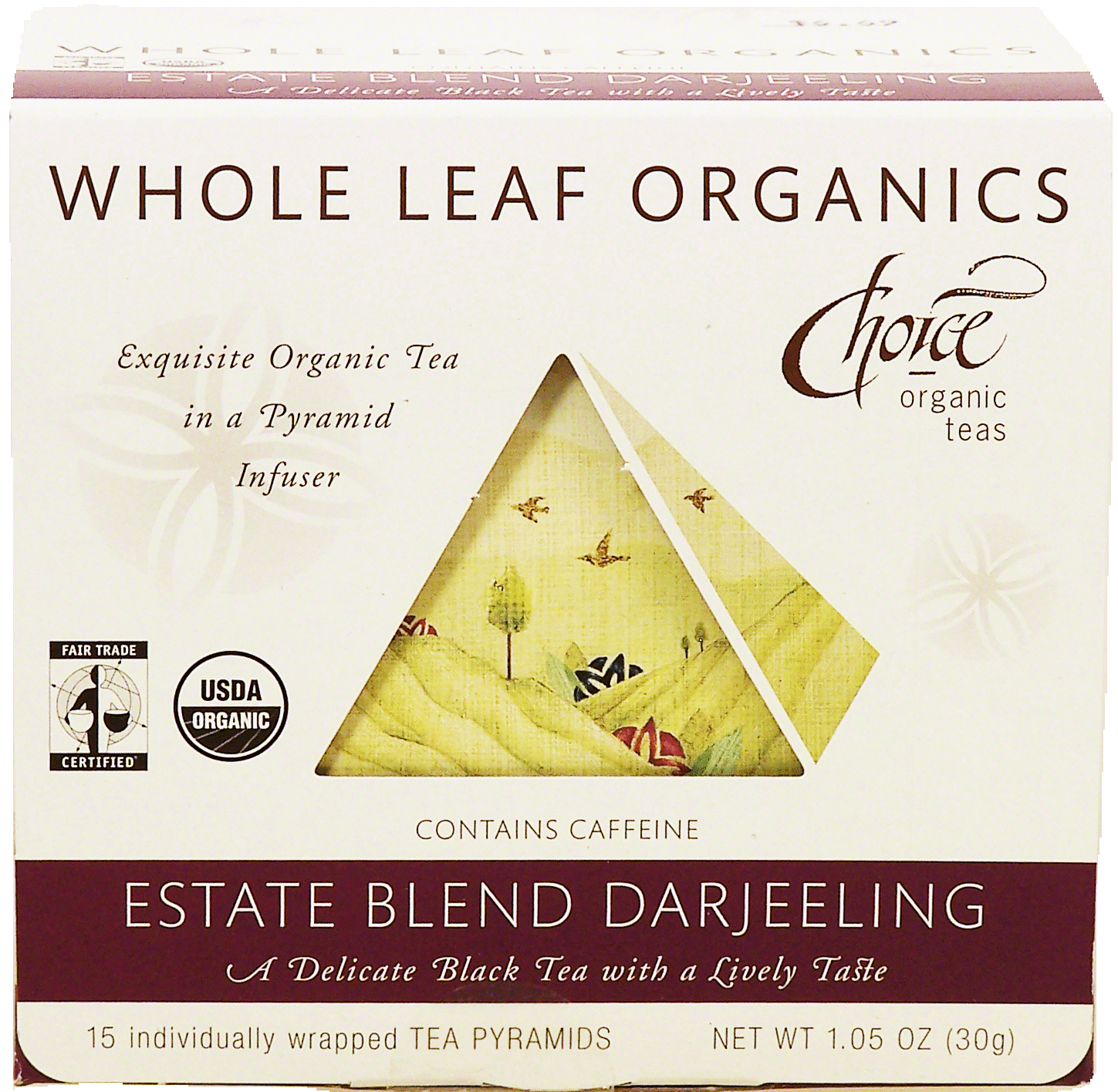 Choice organic teas estate blend darjeeling whole leaf tea, 15-pyramid bags Full-Size Picture